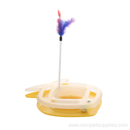 Cat Play Toy feather Track with Ball